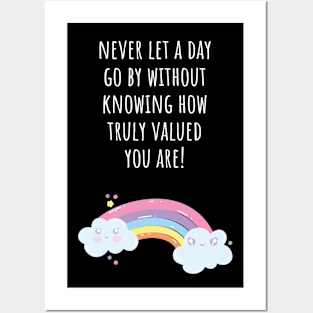 Motivational Quote | Inspirational Saying, Cute Rainbow Posters and Art